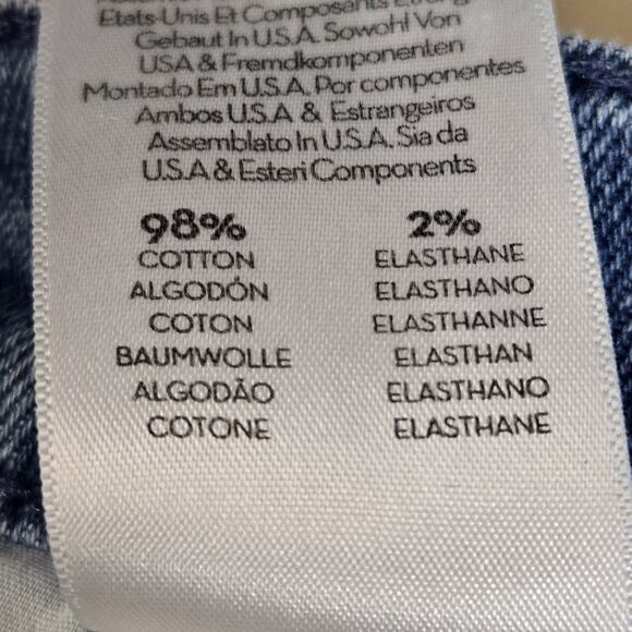 Mother Jeans Womens 26 The Tomcat Ankle Fray From Out Of Town High Rise Straight - Picture 13 of 13